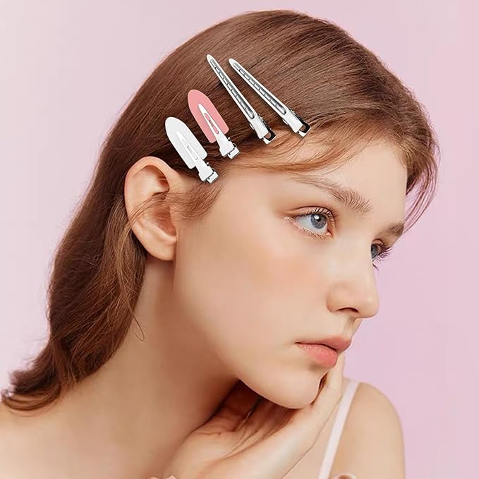 40 Pcs Hair Clips Women Styling, Alligator Metal Hair Clips, Hair Pin Curl Rollers Clips, 34 Pcs 3.5"Duckbill Sectioning Hair Clips and 6 Pcs 2.3"No Crease Clips