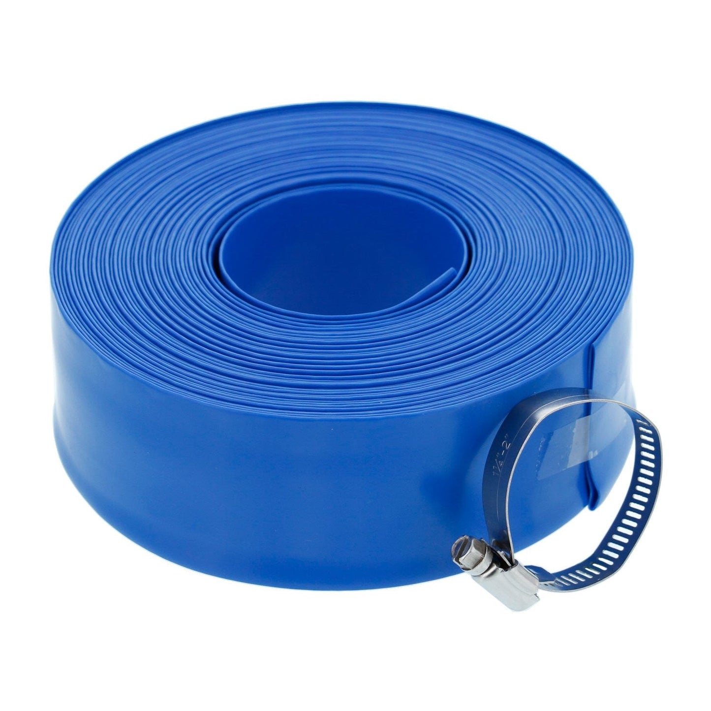 U.S. Pool Supply Pool Backwash Hose 1.5" x 50' - Heavy-Duty Pool Drain Hose, Filter Pump Water Drainage, Sump Pump Discharge, Inground Draining - Flexible Lay Flat, Clamp