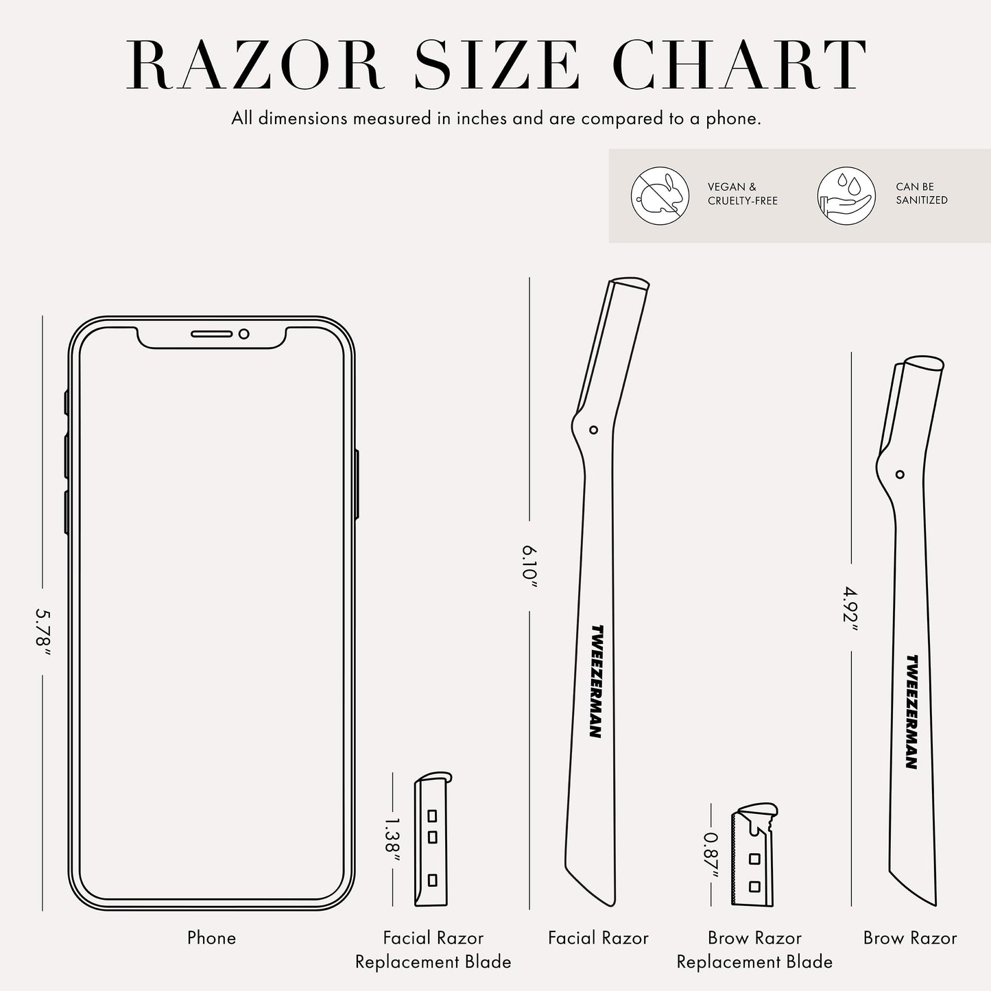 Tweezerman Rose Gold Facial Razor