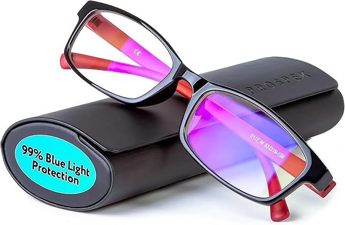 Prospek Blue Light Glasses Reading for Men and Women, For Computer Use, Blue Light Protection, Clear Lens 0 to +3.0 Diopters
