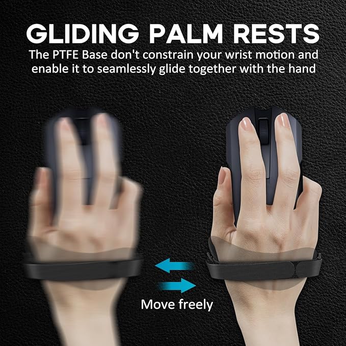 JIKIOU Advanced Ergonomic Right-Handed Gaming Wrist Rest for Mouse - Superior Support for Serious Gamers - Anti-Fatigue, Smooth Glide 2 Pack Right