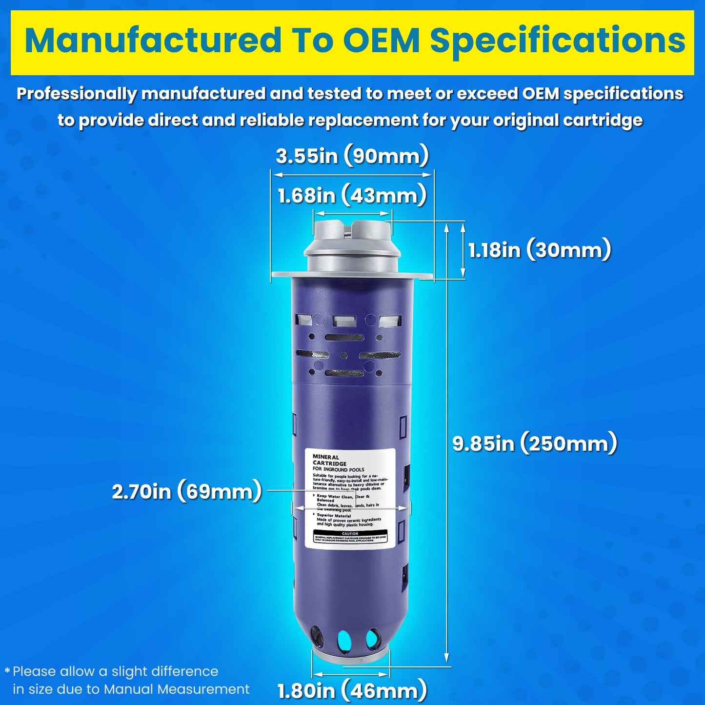 Replacement for Nature2 Duoclear 25 35 Mineral Cartridge W28000 W28001 for All Zodiac Duoclear & Nature2 Fusion, Fusion Soft, Vision Pro System Aboveground Ingroud Swimming Pool Up to 35,000 Gallons