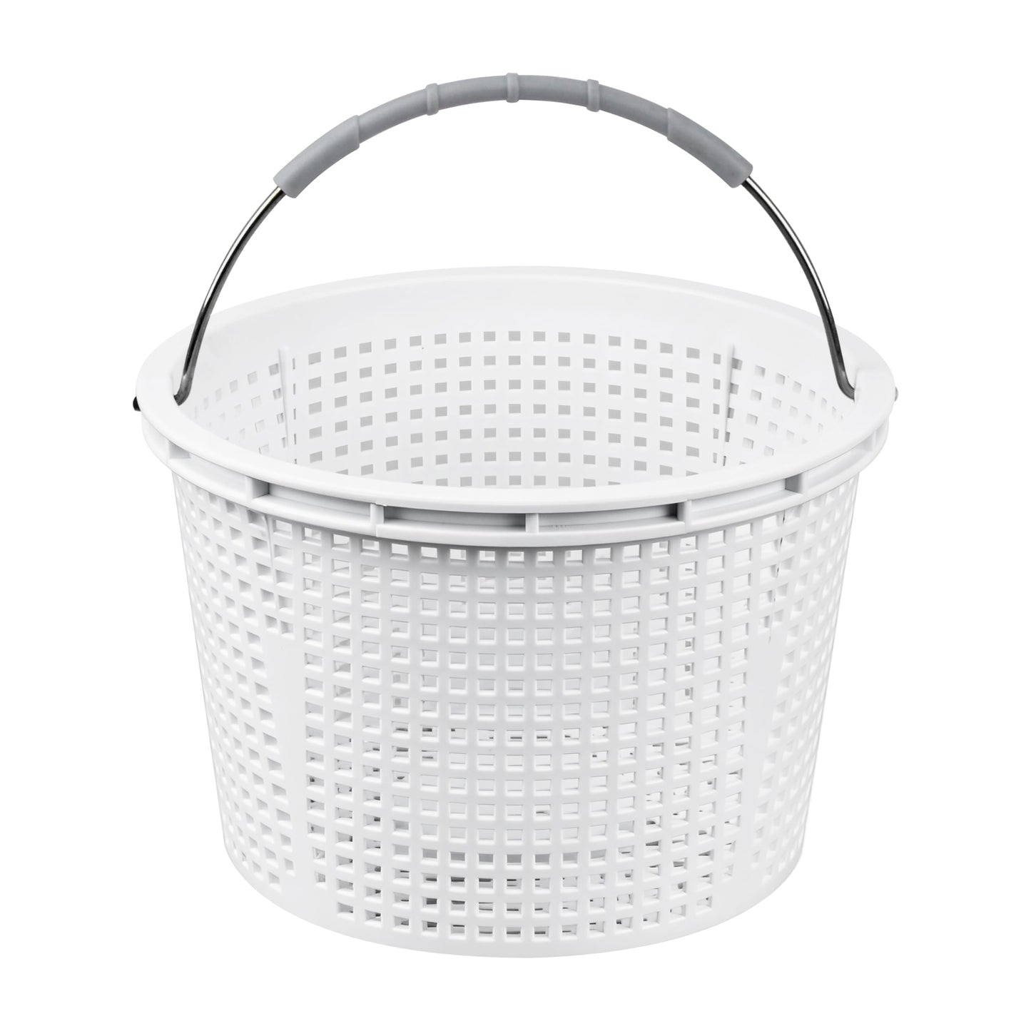 Seaiyomg 8" Pool Skimmer Basket Replacement for Pentair U-3 & Hayward SP1070 | Heavy-Duty Inground Pool Basket with Weighted Metal Base & 316 Stainless Steel Handle