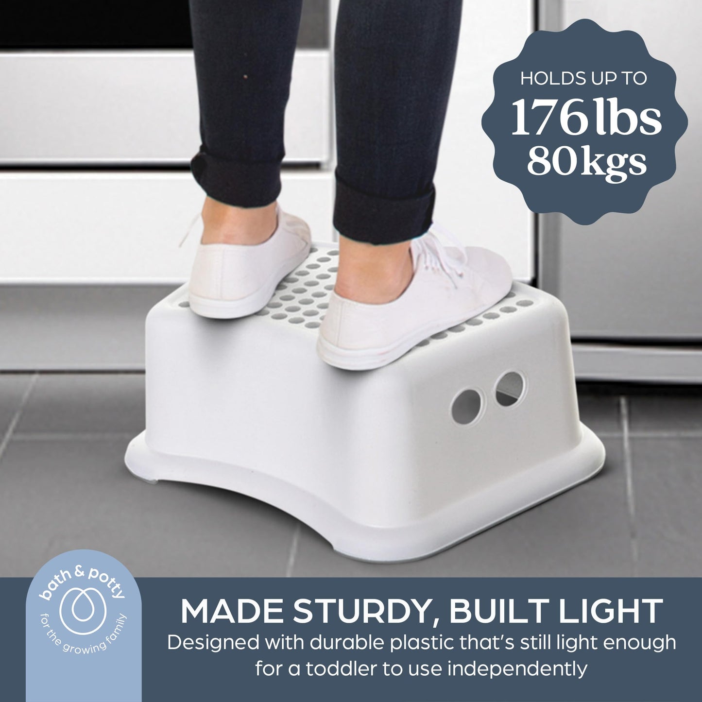 Dreambaby Step Stool for Kids - Non-Slip Base and Contoured Design for Toilet Potty Training and Sink Use (Pack of 2)