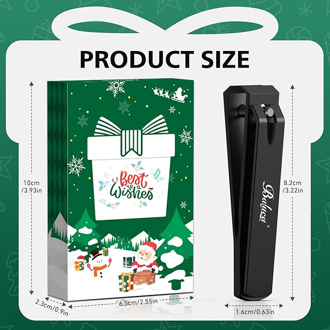 BALUCA Straight Toenail Clippers for Thick Nails | Heavy Duty Toenail Clippers for Seniors & Adults | Flat Edge Nail Clipper with Protective Case | Ideal Christmas Stocking Stuffers for Men & Women