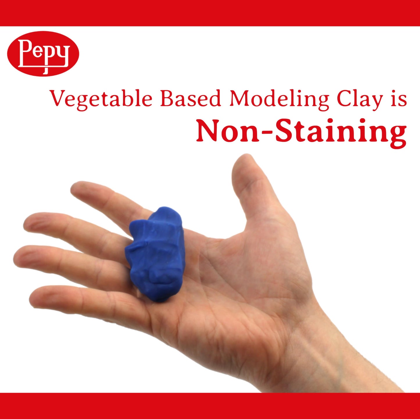 Pepy Plastilina Reusable and Non-Drying Modeling Clay; Set of 24 Bars, 1.4 Ounce Each, Perfect for Arts and Crafts Projects, Brown