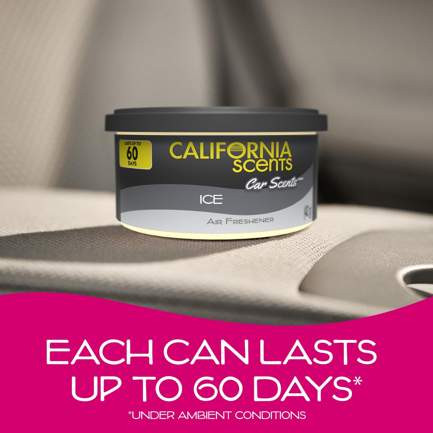 California Scents Can Air Freshener and Odor Neutralizer, Set of 12 Spillproof Cans for Home and Car, Assorted Scents, 1.5 Oz Each (Packaging May Vary)