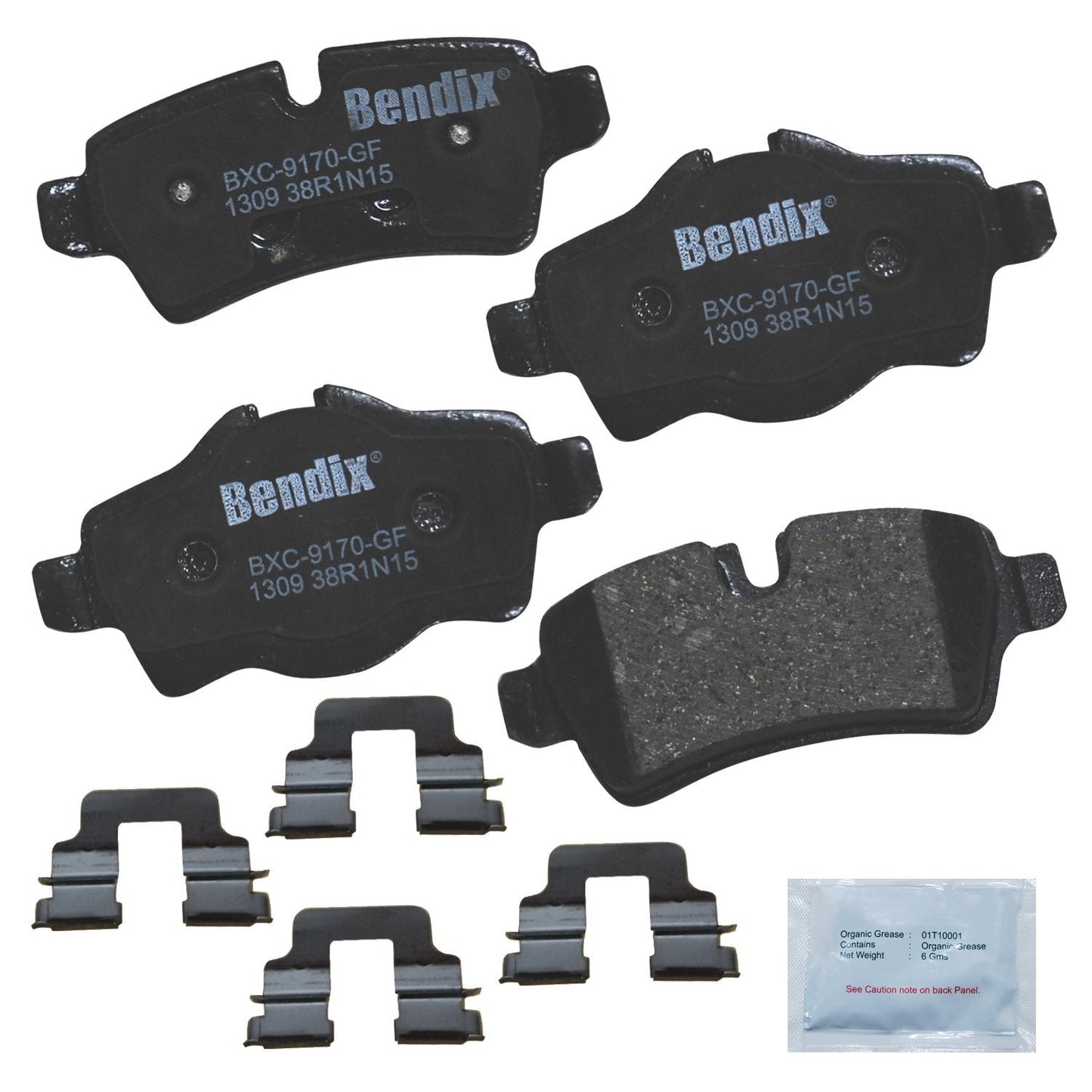 Bendix Priority1 CFC1309 Ceramic Rear Brake Pads for Mini Cooper 2016-2007