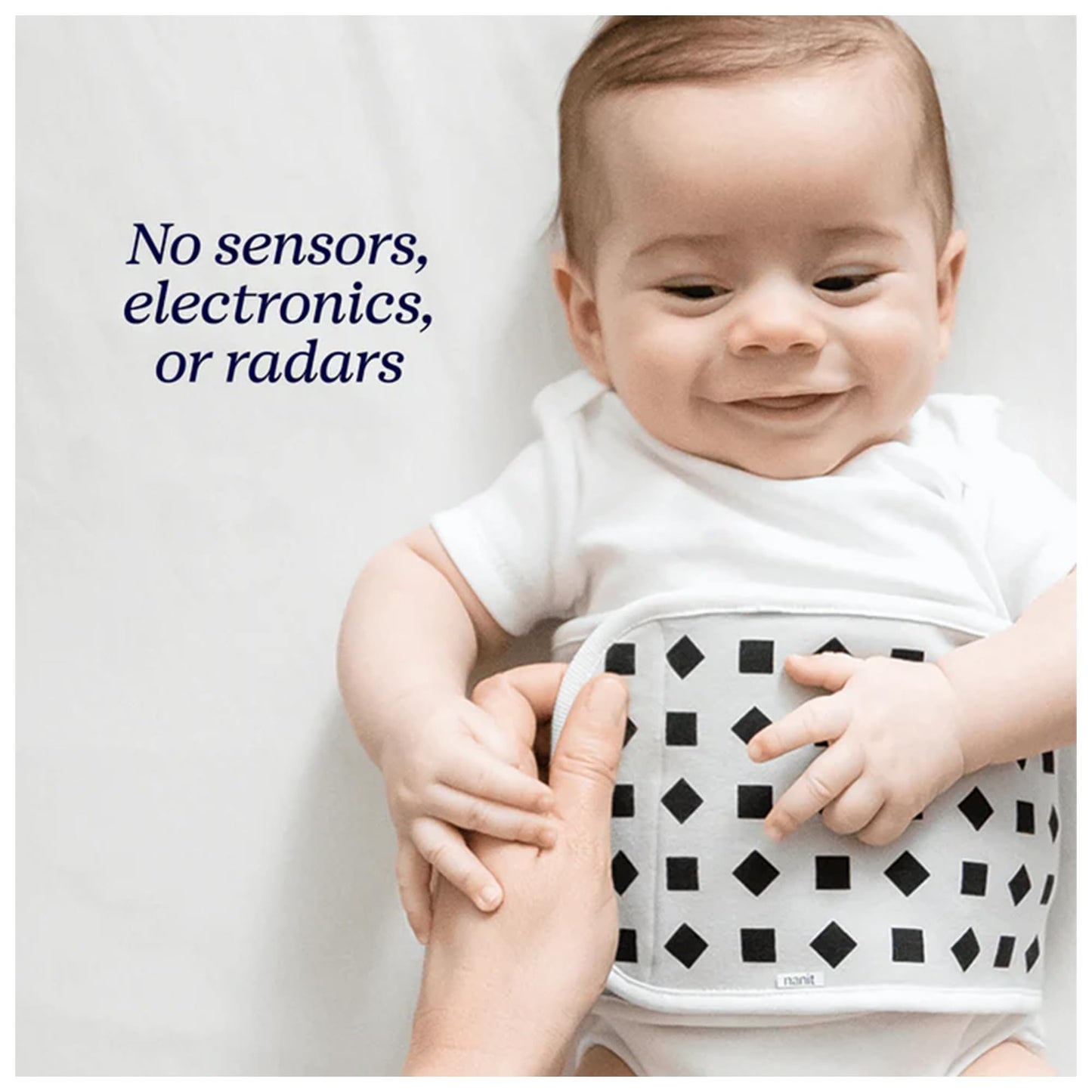 Nanit Breathing Wear Band, Powder Blue - 100% Cotton, Works with Nanit Pro Baby Monitor to Track Breathing Motion Sensor-Free, Fits Toddlers from 25-30 lbs.