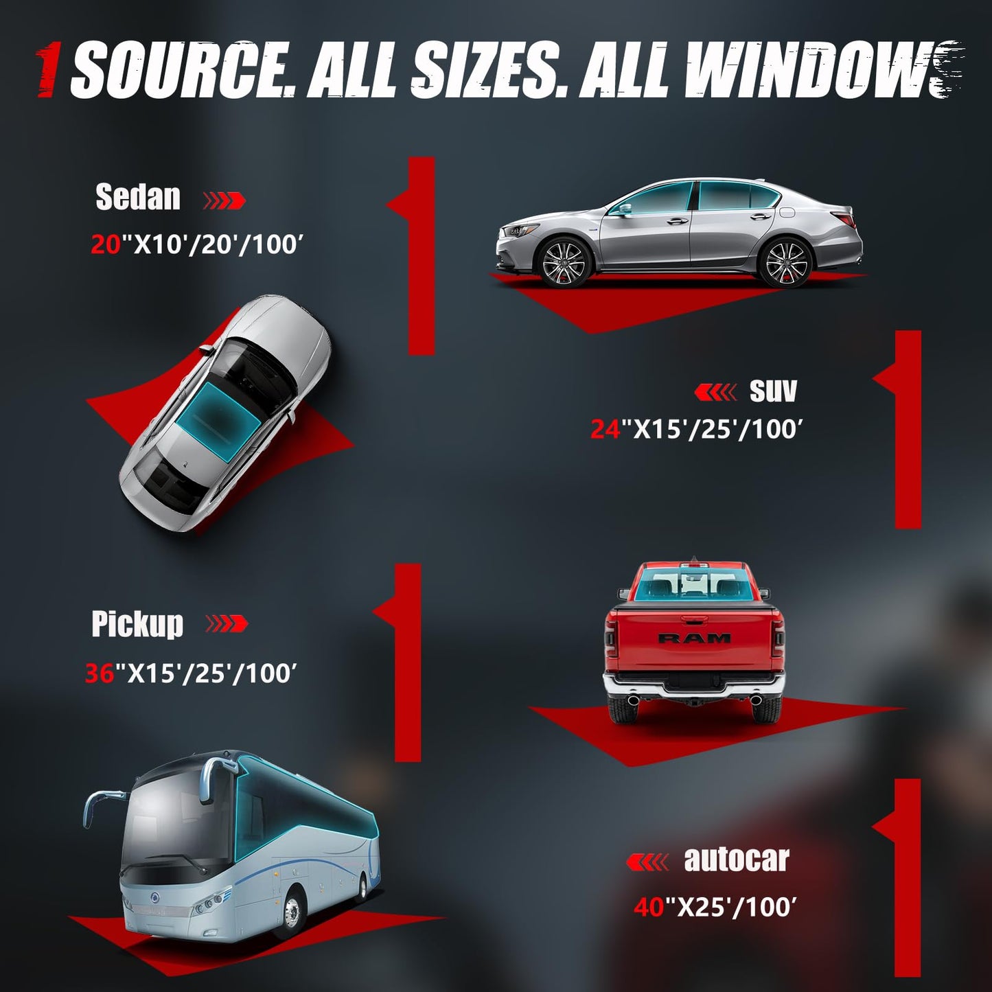 Vepagoo Ceramic Car Window Tint Film 20% VLT, 20" x30FT