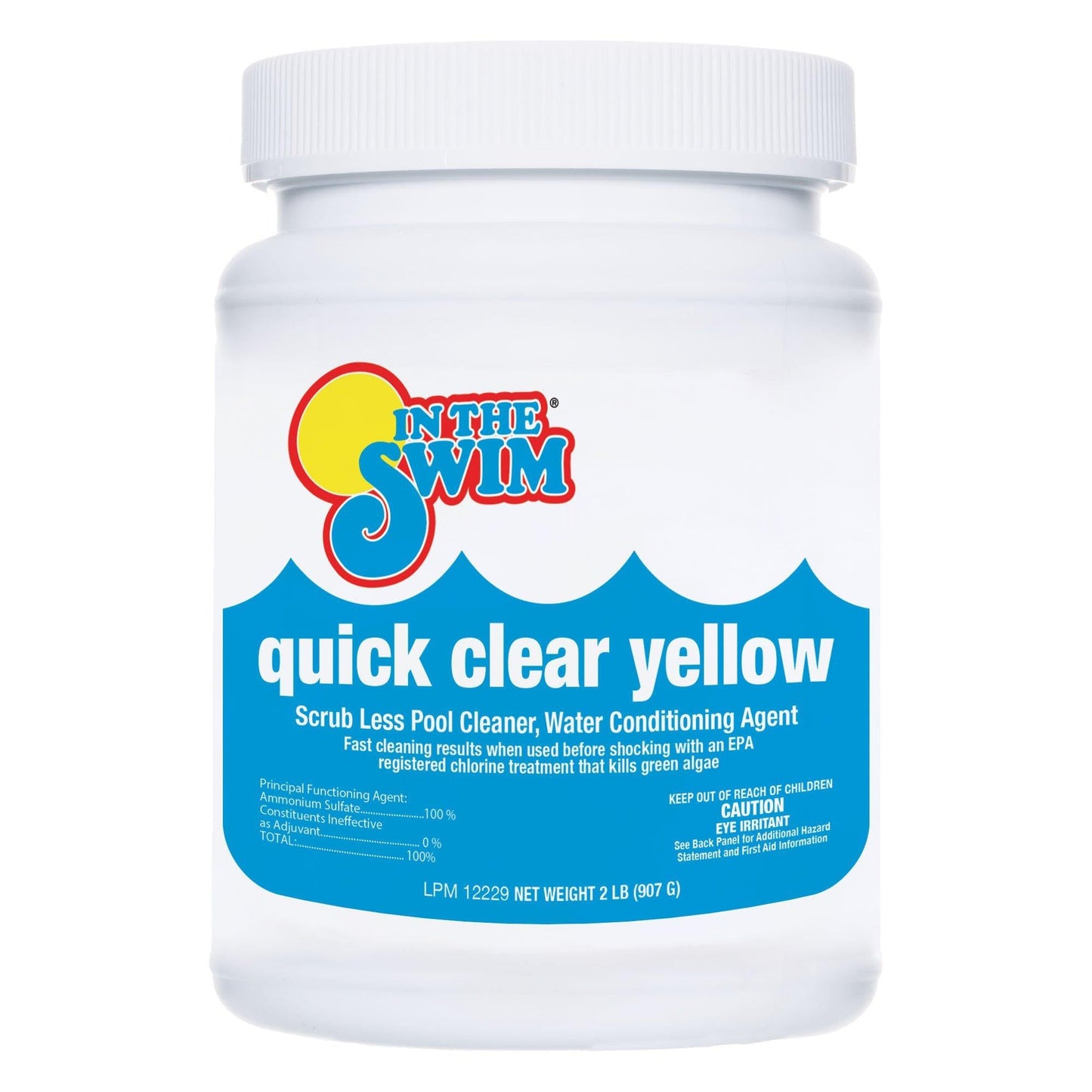 In The Swim Quick Clear Yellow - Turn Your Pool Water from Yellow and Cloudy to Sparkling Blue - 2 Pound