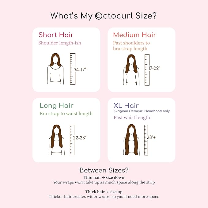 Octocurl No Headband Heatless Curlers for Medium to Thin Hair Ã¢ÂÂ Lightweight Curling System for Controlled, 360ÃÂ° Heat-Free Curls