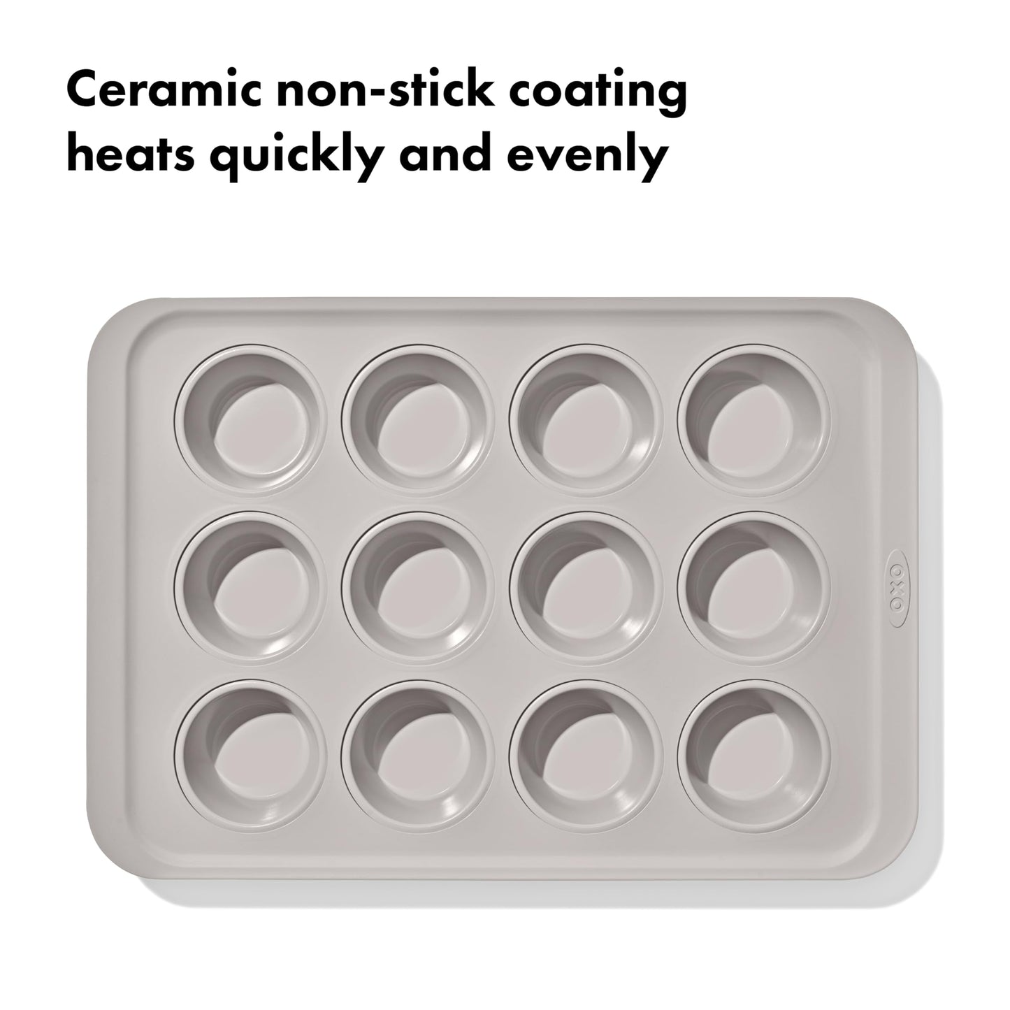 OXO Good Grips Non-Stick Pro Ceramic Coated Metal Bakeware 12 Cup Muffin Pan – Storm Blue