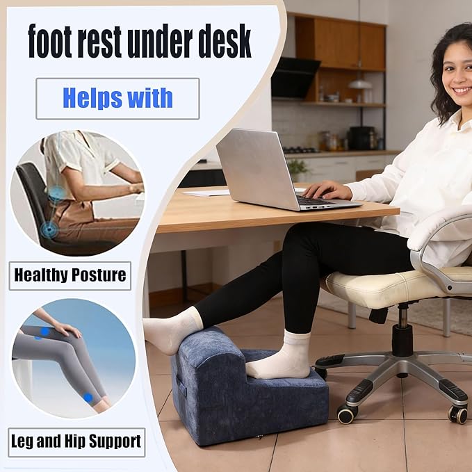 Foot Rest for Under Desk At Work.Ergonomic Foot Rest for Under Desk At Work,Rest for Under Desk Office & Home,Footstool Leg Elevation