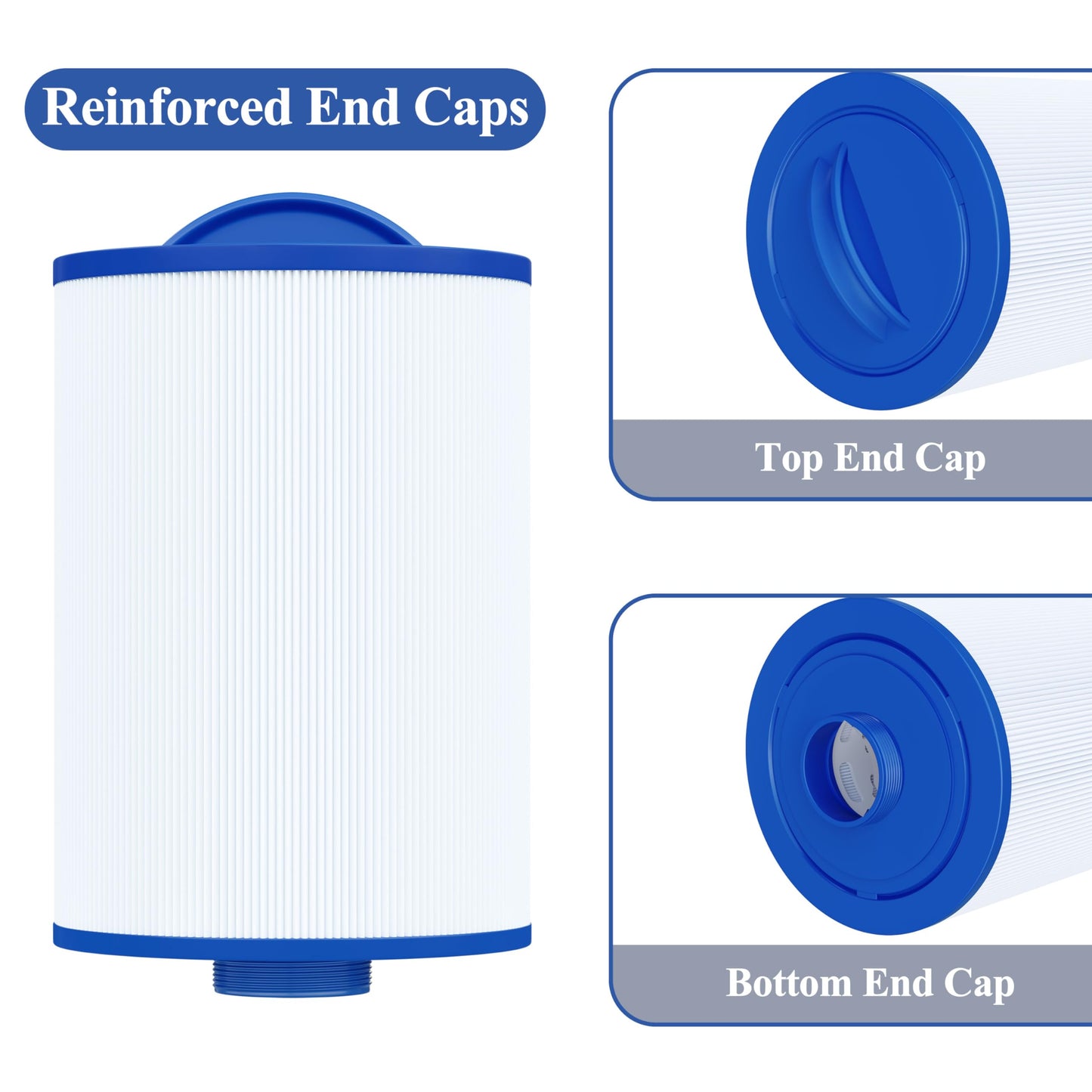 Cryspool® 06004 Filter Compatible with Artesian Spas 06-0014-12, PMA-R1/x268546 with Closed Handle(Not be Removed), 6CH-352, FC-0318, PAS40-F2M, 06-0055-12, 35 Sq. Ft Spa Filter Cartridge, 2 Pack