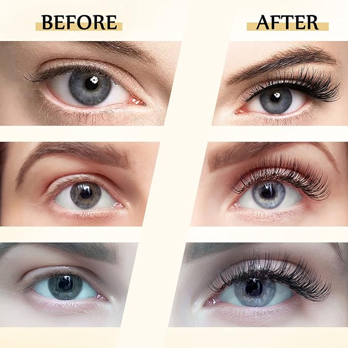 Magnetic Eyelashes, Magnetic Eyelashes Natural Look, 10 Pairs Reusable Eye Lashes 4 Tubes of Eyeliner with Tweezer