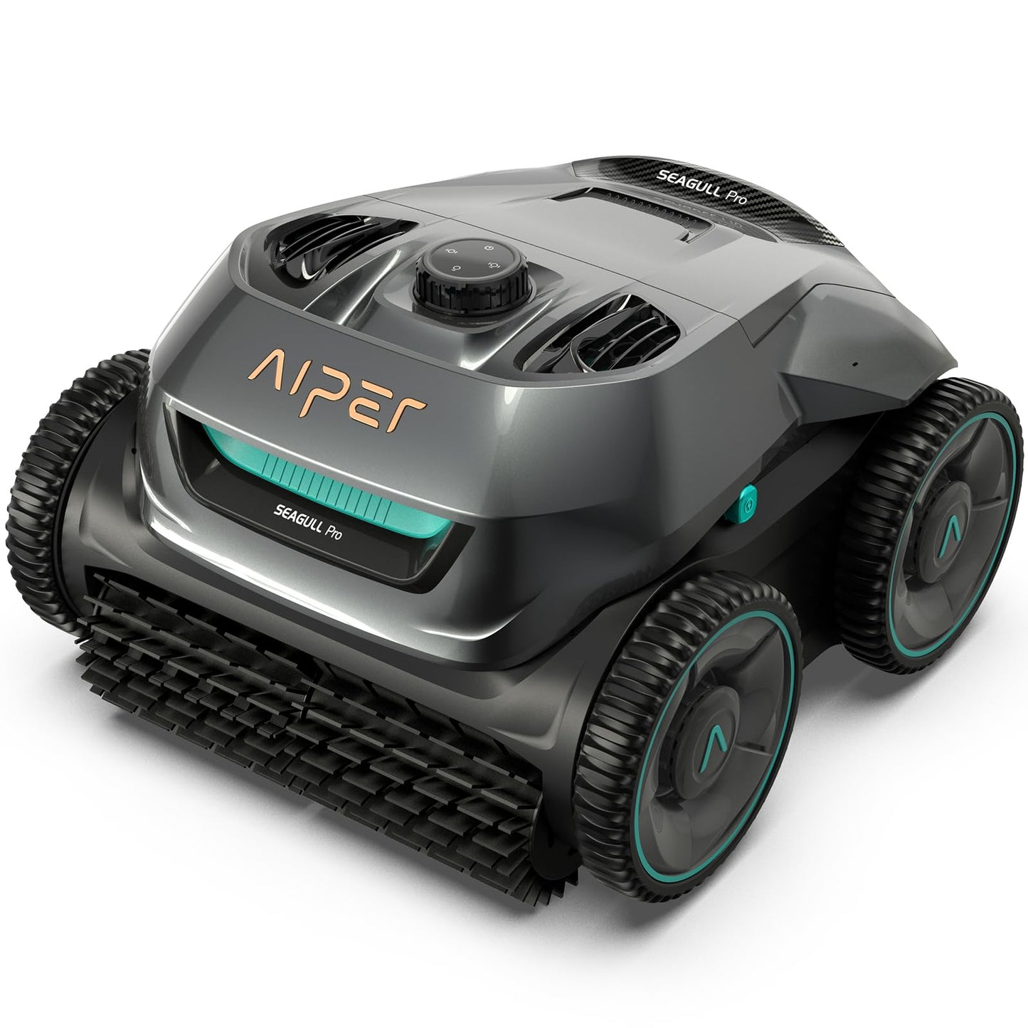 AIPER Cordless Robotic Pool Cleaner, WavePath Navigation, Wall-Climbing, Quad-Motor, 150 mins Runtime for Inground Pools up to 1,600 sq.ft, Seagull Pro ZT6002
