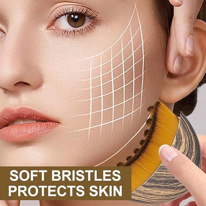 New Lymphatic Contour Face Brush, Contour Face Brush for Lymphatic Drainage, Ergonomically Designed to Fit the Skin Precisely, Face Lifting Tool for Skincare Routine|Portable Gua Sha Alternative (1PC)