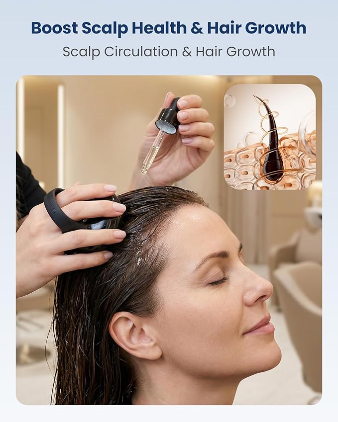 COMFIER Cordless Head Massager Scalp Massager Hair Growth with 3 kneading Modes,Waterproof Hair Massage with 8 Claws for Deep Cleansing,Body Cat Head Scratcher,Gift for Women,Men
