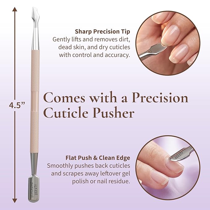 Professional Cuticle Cutter & Pusher Trimmer Manicure Tools with Double Spring – Perfect Nail Care Tool for Manicure & Pedicure Beauty at Home/Spa/Saloon