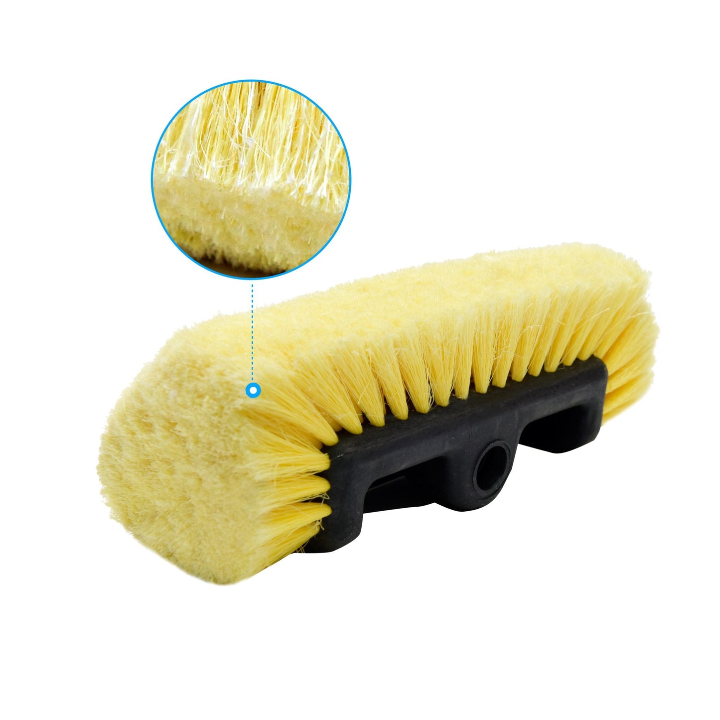 CARCAREZ 10" Car Wash Brush Head with Soft Bristle for Auto RV Truck Boat Camper Exterior Washing Cleaning, Yellow (1, 10" PRO MAX)