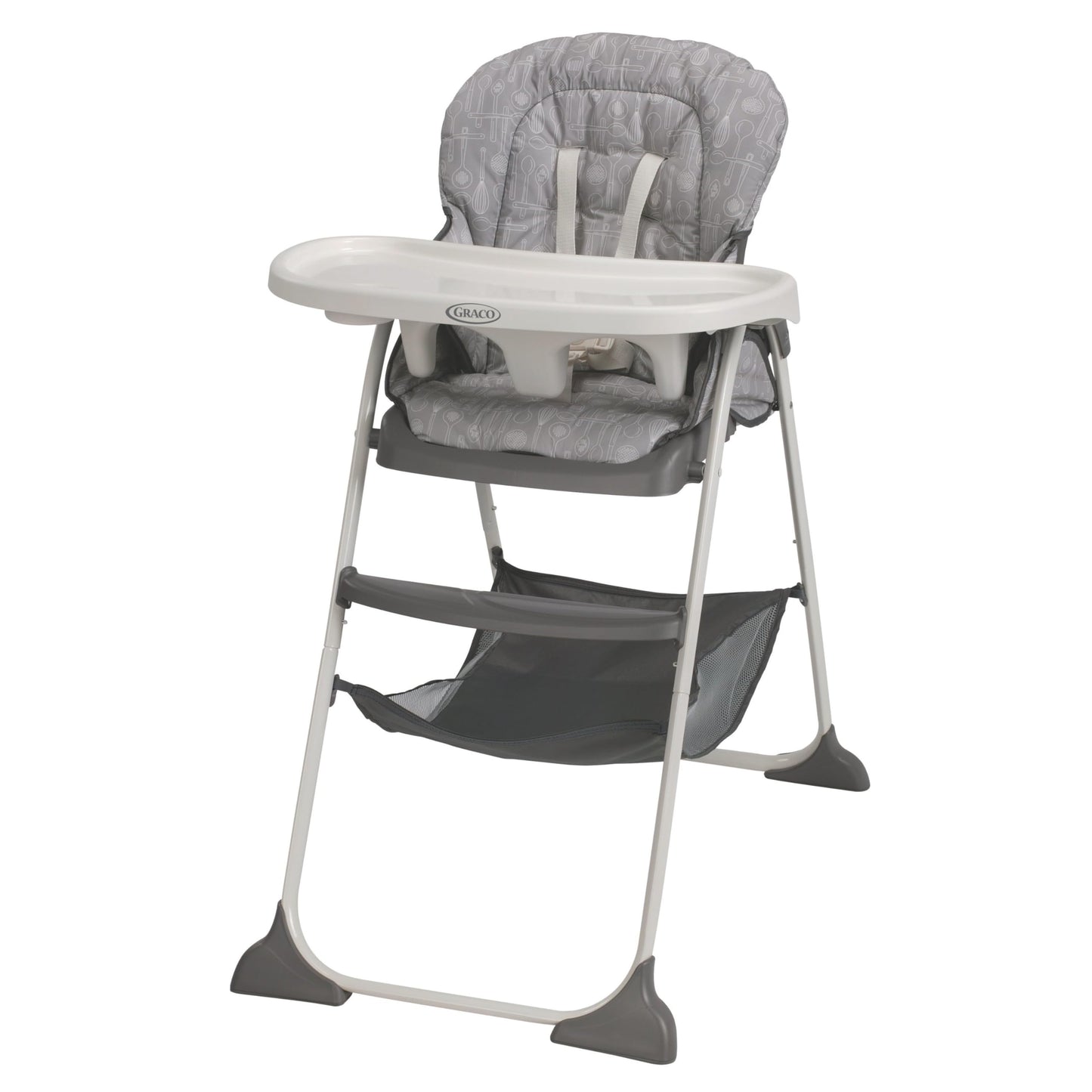 Graco® Slim Snacker High Chair, Ultra Slim, Fast-Folding, Multiple Recline Positions, Comfortable Feeding, Whisk