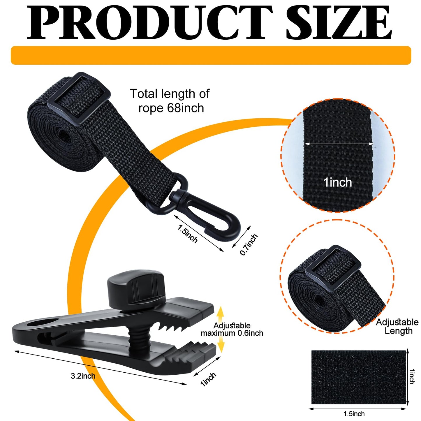 30Pcs Adjustable Length Upgraded Pool Solar Cover Reel Strap Pool Cover Reel Attachment Straps Pool Reel Strap Kit Including 10 Solar Cover Reel Blanket Straps with Hooks,10 Clamps,10 Touch Fastener