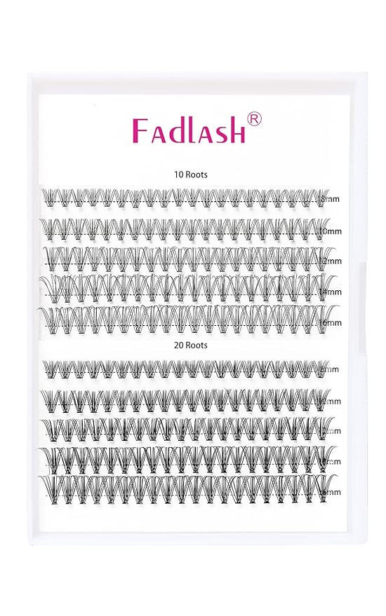 Lash Clusters Extensions Large Tray Individual Lashes 10D 20D Mix Natural Soft C Cur Black Faux Mink Volume Lash Extensions Reusable Artificial Eyelashes (10D+20D-0.07-C, 8-16mm)