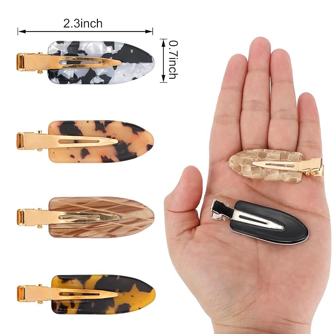 Canitor No Crease Creaseless Hair Clip for Women Neutral No Bend Hair Clips for Makeup Styling Accessories Alligator Barrettes Bangs Flat Clips Tween Teen Girls Gifts Trendy Stuff Stocking Stuffers
