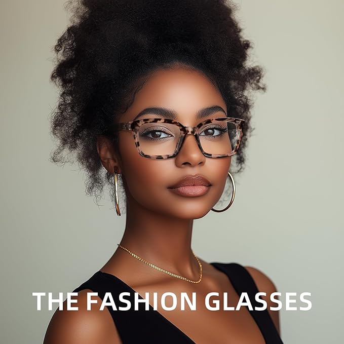 XVXV Reading Glasses for Women Men - Blue Light Blocking Readers Oversize Square Anti Glare with Spring Hinge