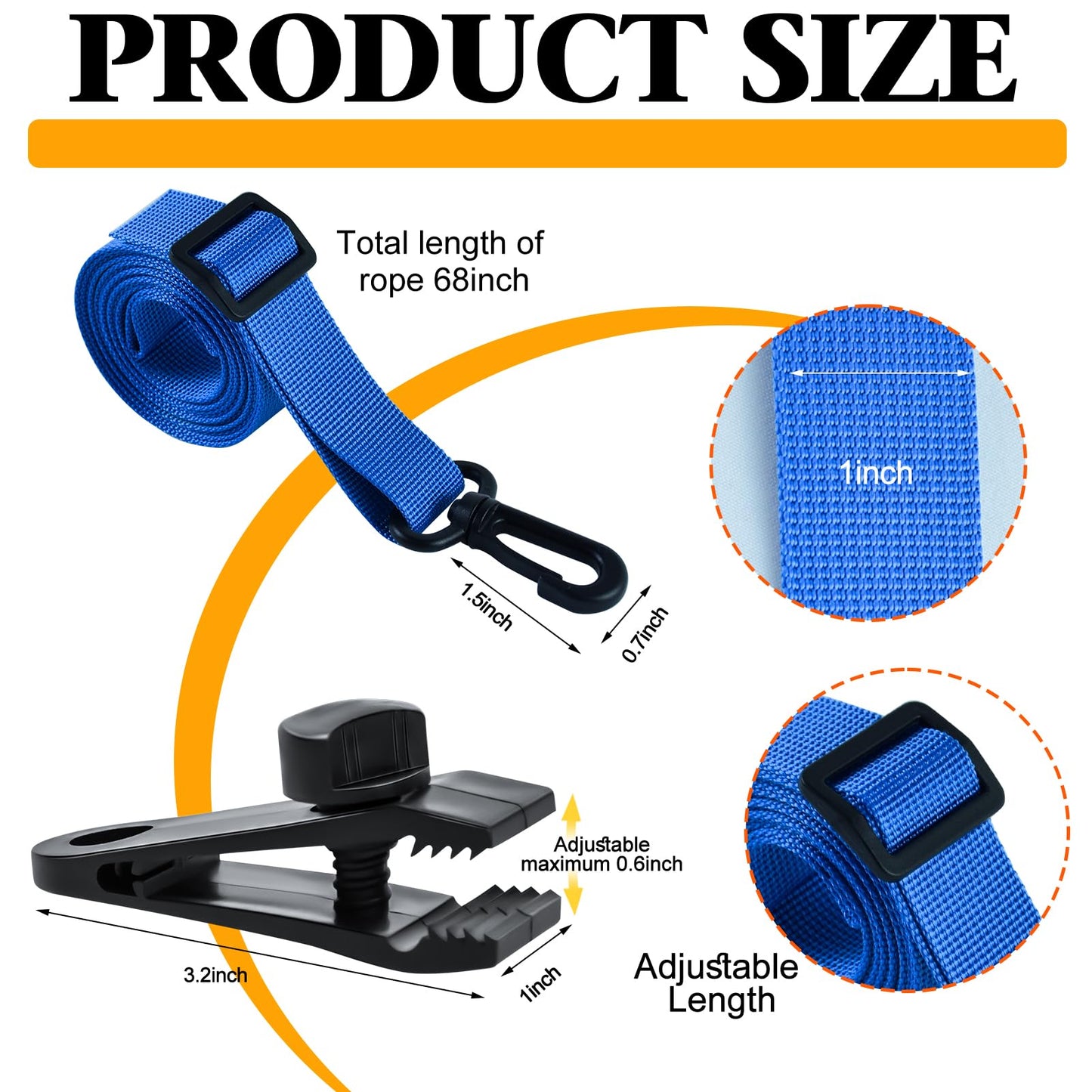 10set Upgraded Pool Solar Cover Reel Straps Adjustable Pool Cover Reel Attachment Inground Swimming Pool Solar Cover Straps and Clips Kit Including 10 Solar Reel Blanket Straps with Hooks,10 Clamps