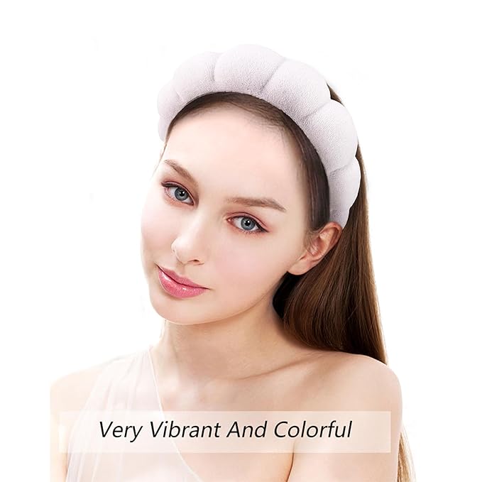 SPA Headbands for Washing Face Makeup Headbands with Bow Hair Band Women Facial Head Band Wrist Towel Wraps For Shower Face Mask Black White, 6 Pack