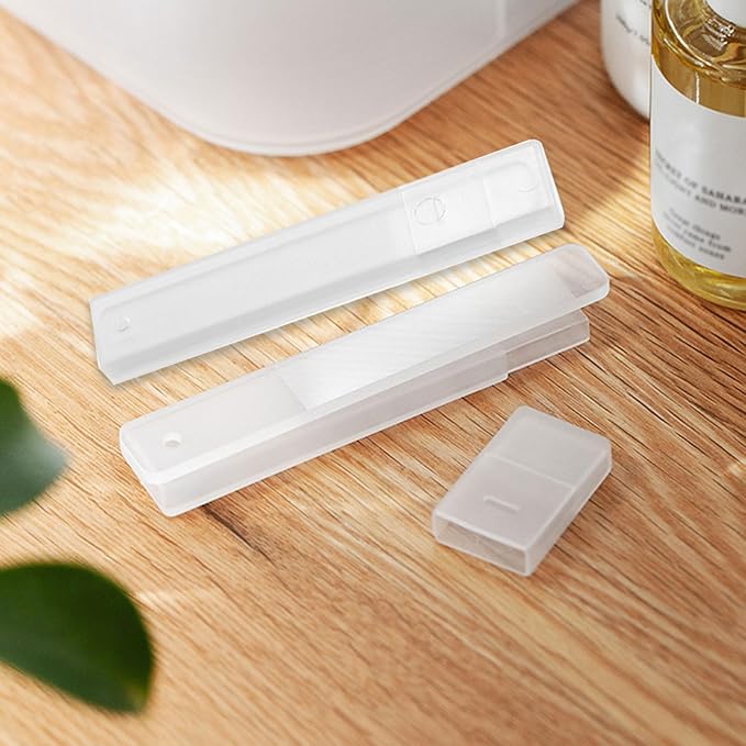 Glass Nail File, 2PCS Upgrade Nano Nail Shiner & Nail Buffers Polisher Crystal Acrylic Nail Care Manicure Tools for Home Salon or Travel Use