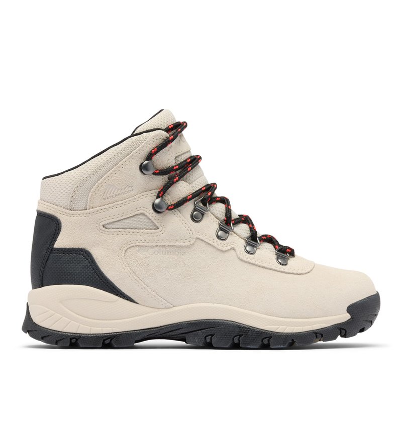 Columbia Women's Newton Ridge Plus Waterproof Amped, Cloud Grey/Poppy Red, 12