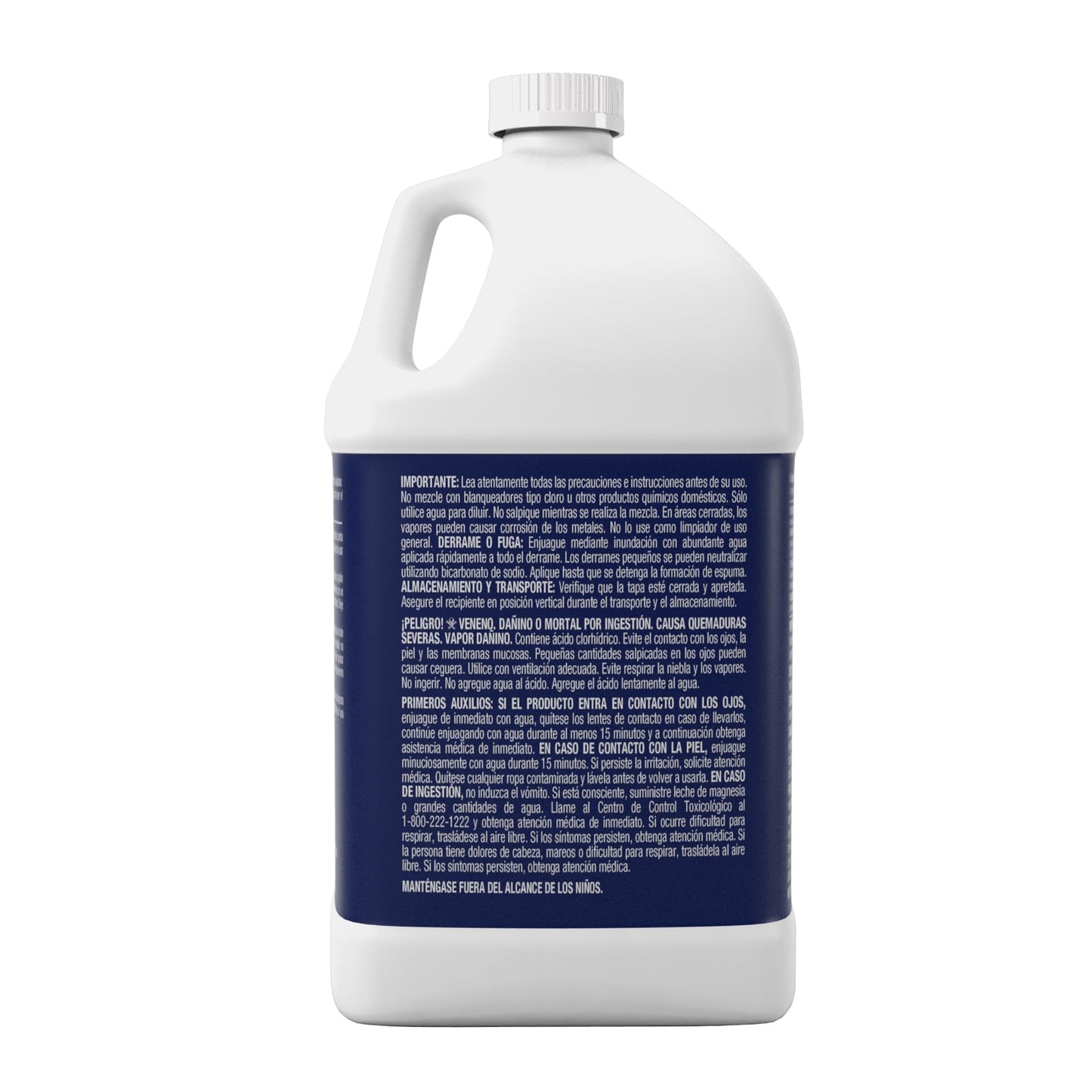 (4 Gallons) - Muriatic Acid for Swimming Pools & Spas, Removes Mortar from Bricks - 90% Low-Fume pH Stabilizer & Cleaner for Concrete & Masonry Surfaces, Clears Rust & Scale Build-Up - Ready to Use