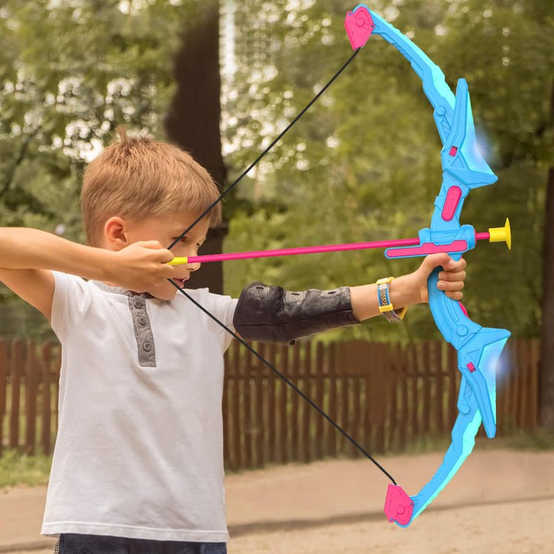 Ocditikl 2 Pack Bow and Arrow Set for Kids, Light Up Archery Set with 14 Suction Cup Arrows, Outdoor Toys for Kids Ages 6-8 8-12, Birthday Gifts Ideas Toys for 4 5 6 7 8 9 10 Year Old Girls Boys