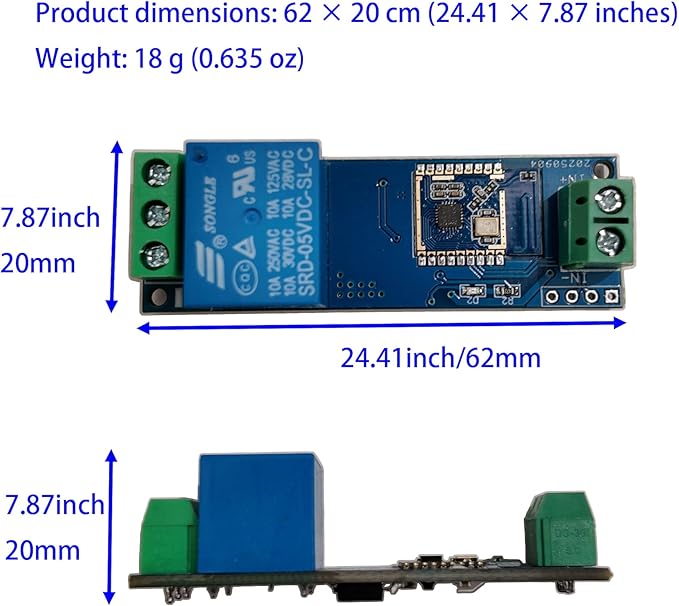 Swianic Single Channel Bluetooth Proximity Switch Module, 5-12V, Multi-Phone Pairing, for E-Bike, Door Lock, Home Automation (SW-HID-SingleChannel)
