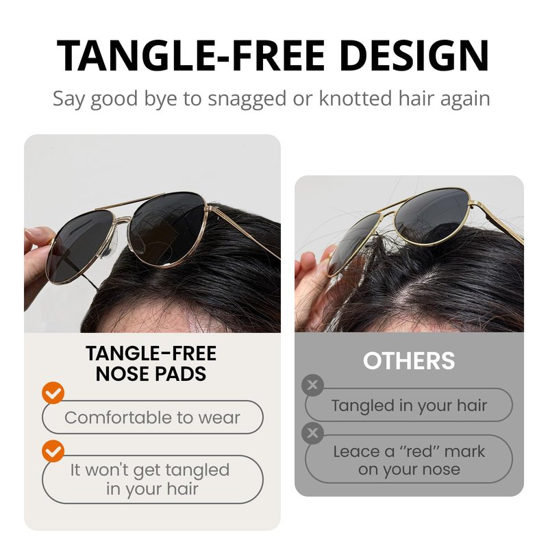 SODQW Tangle Free Aviator Sunglasses for Women Men Polarized Sun Glasses With UV Protection 2026 Fasion Trendy Shades