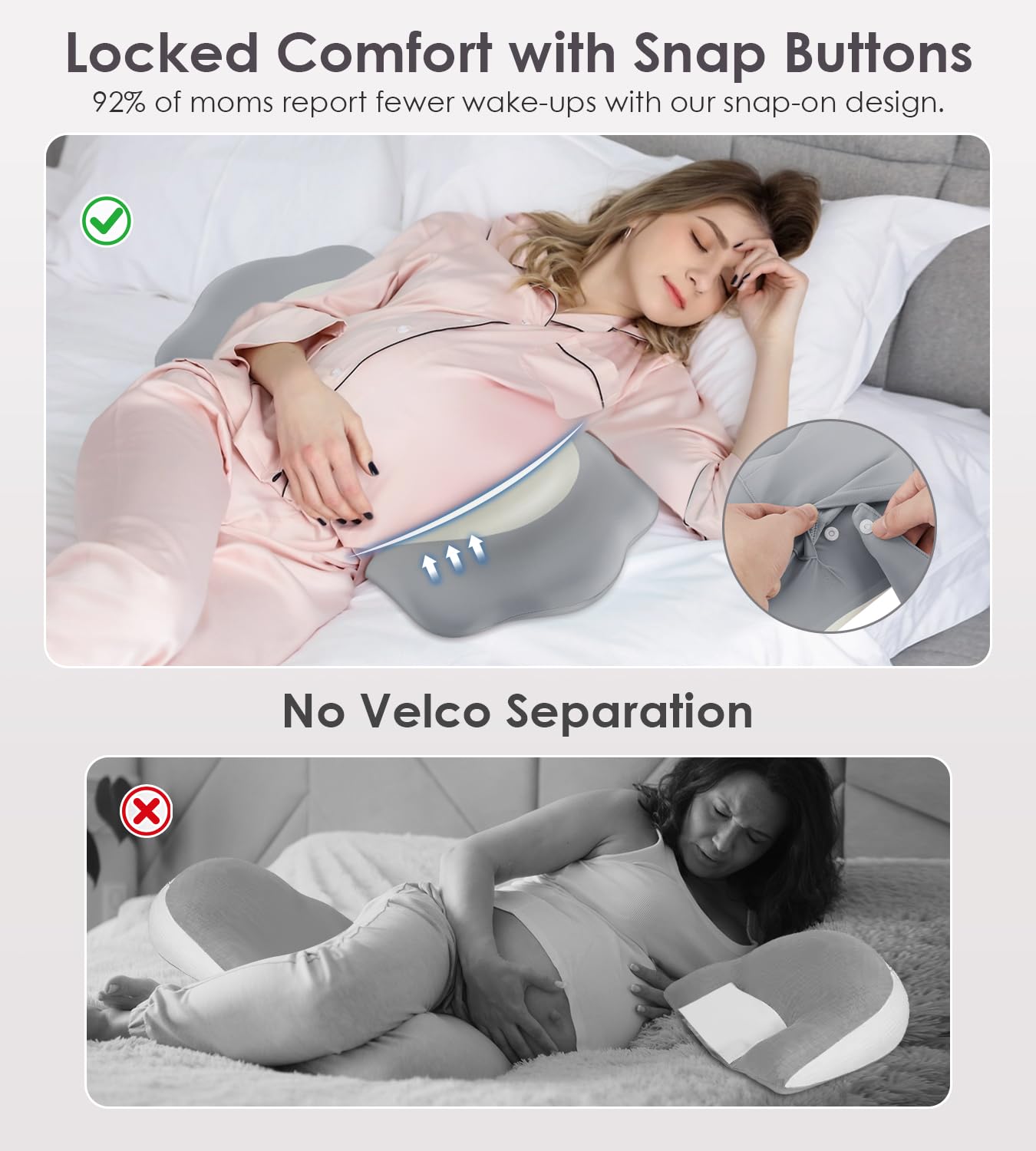 Pregnancy Pillows for Sleeping, Memory Foam Maternity Pillow Support for Back Belly HIPS, Adjustable Travel Wedge Pillow for Pregnant Women, Side Sleeping Pregnant Pillows with Cooling Pillowcase