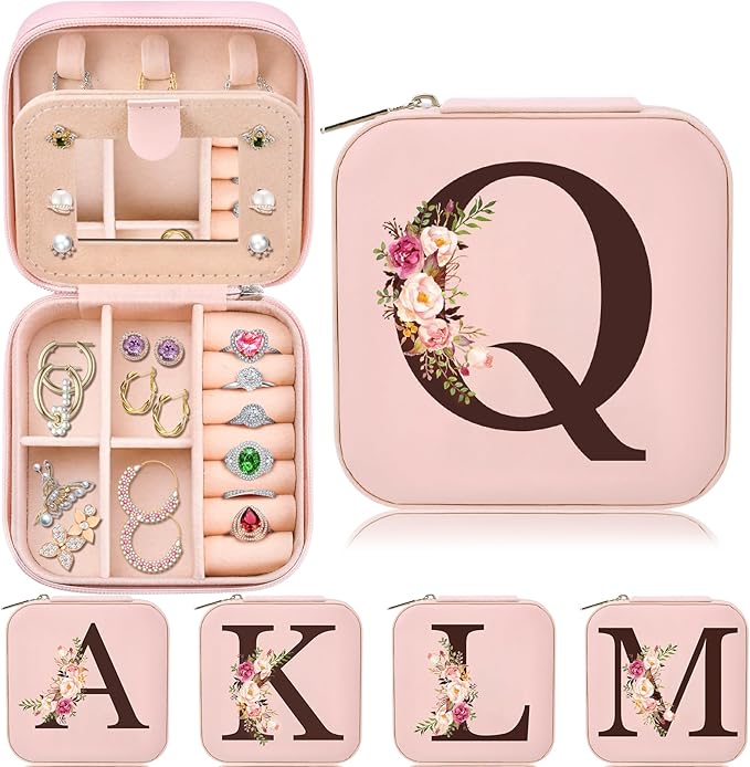 Mothers Day Mom Gifts from Daughter Son, Travel Jewelry Case Box Organizer Personalized Gifts for Mom Wife Women Daughter Friends Sister Grandma Aunt