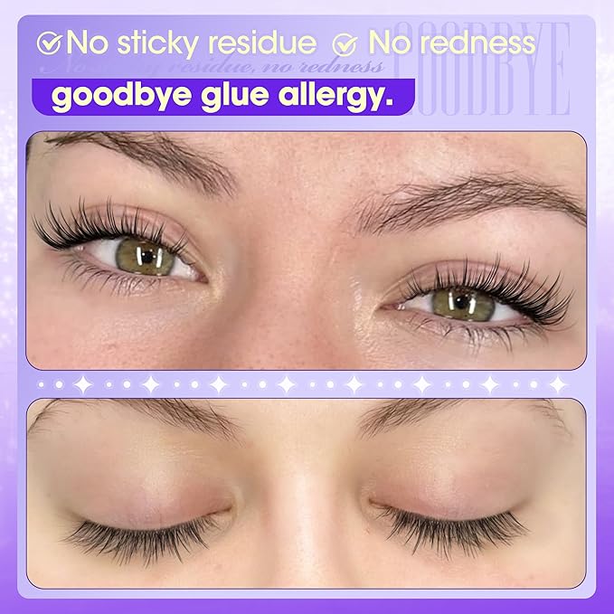 Magnetic Eyelashes with Applicator Natural Look Magnetic Lashes Wispy False Eyelashes Cat Eye Lashes with Magnets No Glue Needed Lashes Easy to Apply by Lanflower