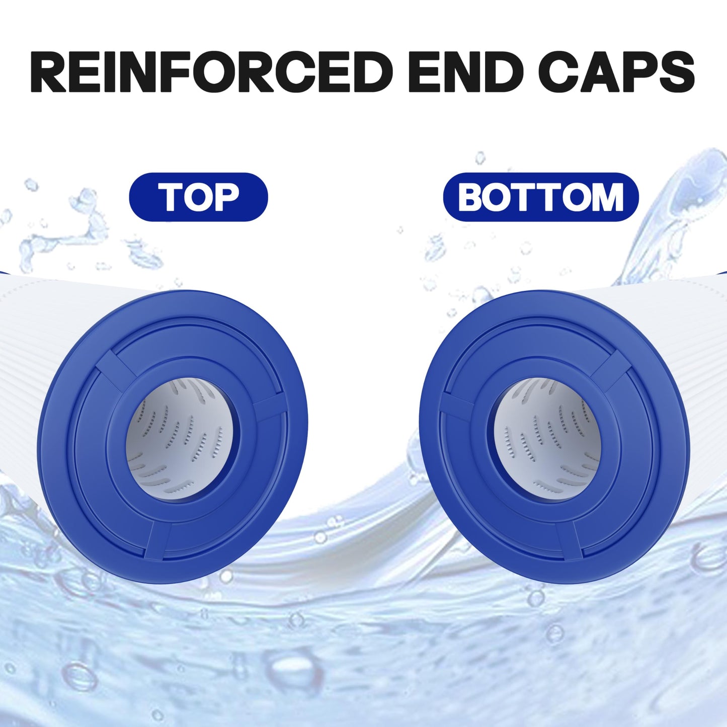 Wowreed Spa Filter Compatible with C-4326, FC-2375, PRB25-IN, 303909, M-4326, 8172500, R173429, 5X13 Drop in hot tub Filter, 2 Pack