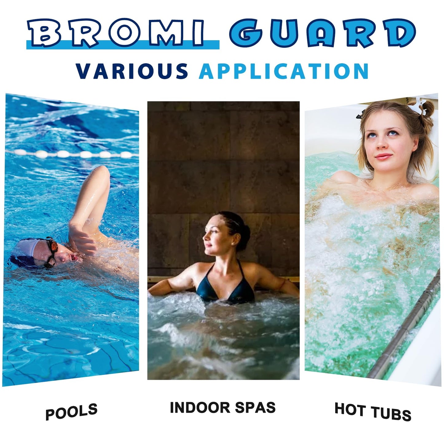 Bromine Tablets for SPA Hot Tub 1lb Brominating Tablets Booster Eliminates Bacteria Algae Soft Water Feel No Chlorine Odor Chemical Sanitizer Chlorine Alternative