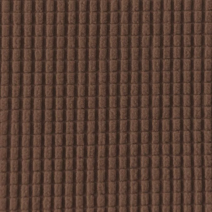 Easy-Going Stretch Sofa Slipcover 1-Piece Sofa Cover Furniture Protector Couch Soft with Elastic Bottom for Kids, Polyester Spandex Jacquard Fabric Small Checks (Sofa, Brown)