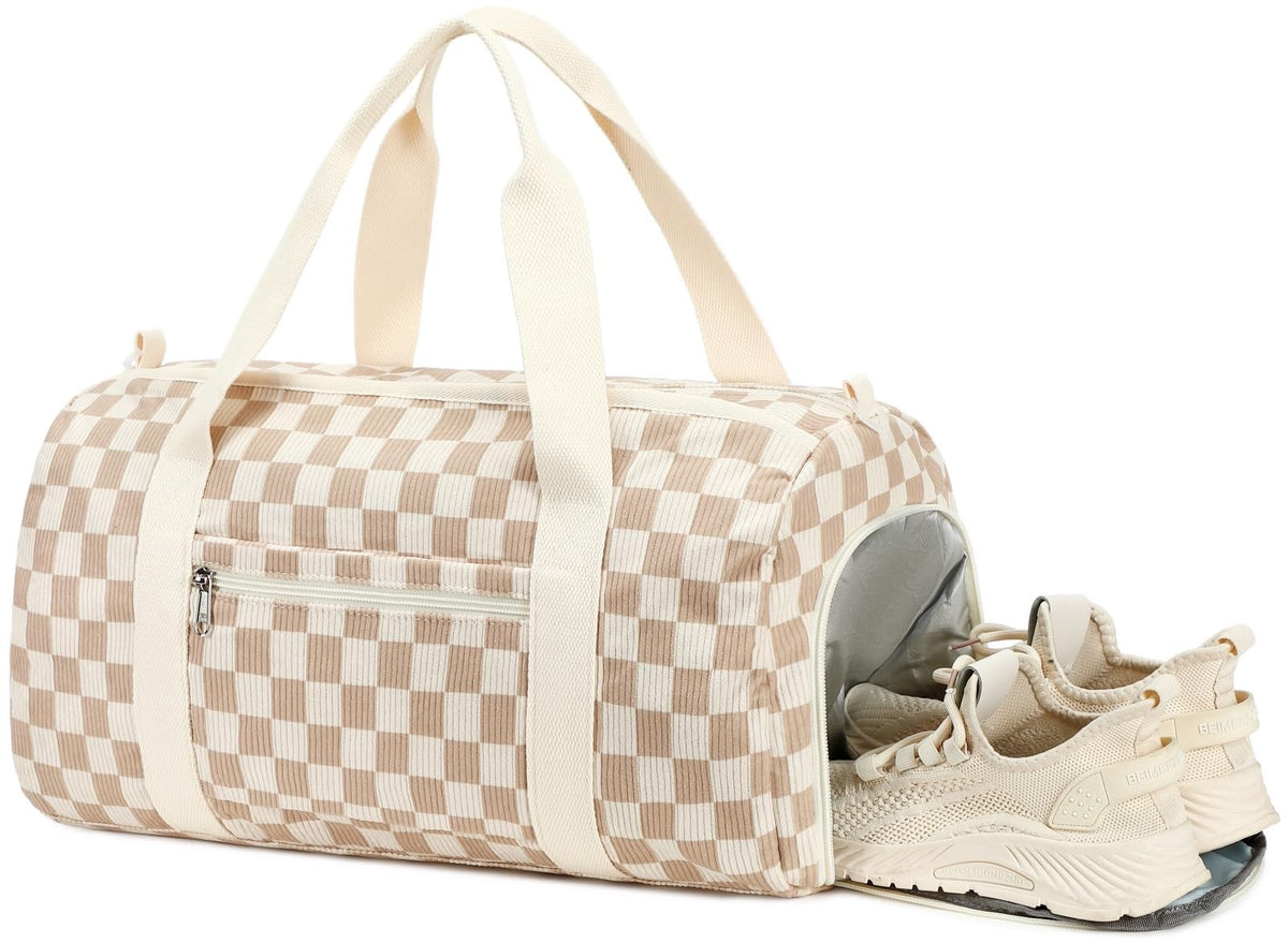 BLUBOON Duffle Bag Girls Kids Cute Gym Bag with Shoes Compartment & Wet Separation Waterproof Sports Overnight Travel Bag