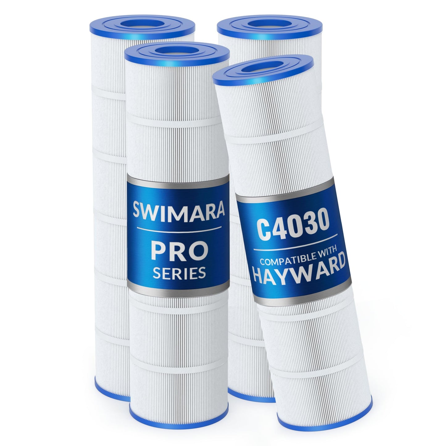 Swimara Pro Series Pool Filter Cartridge, 3oz Trilobal Fabric, Replacement for Hayward CX880XRE PA106 Unicel C-7488 Filbur FC-1226, Compatible with SwimClear C4030 C4025, 424 Sq. Ft. 4-PK