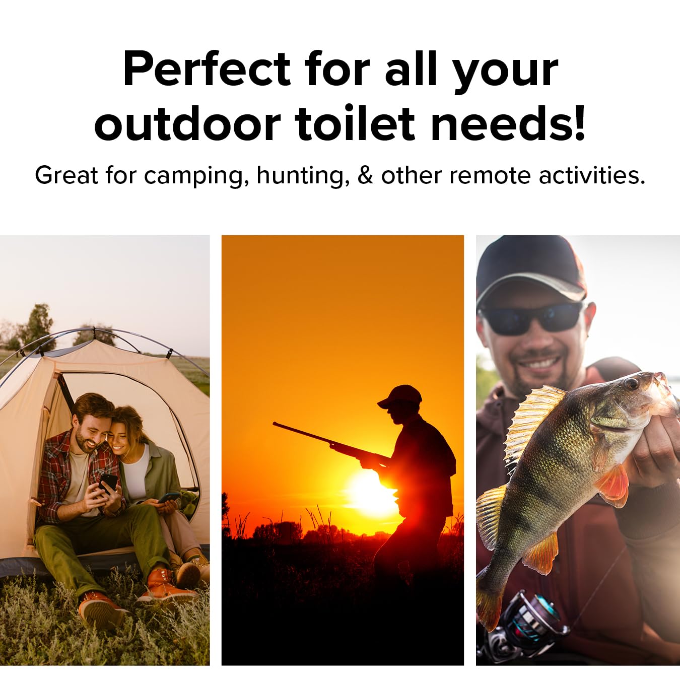 Camco Toilet Waste Bags - Features a Biodegradable Powder & Leak Proof Double Bag Design - Great for Camping, RVing, Hiking, or Boating - 10-Pack (41548)