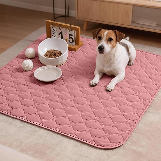 gogobunny 3X Stronger Waterproof Pet Blanket, Scratch Proof Furniture Protector for Dogs Cats, Reversible Cover 30x30 Inch, Dark Pink/Light Pink