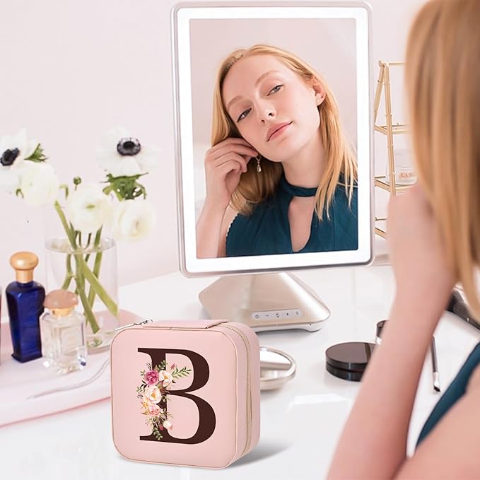 Christmas Gifts for Teen Girls, Travel Jewelry Case Box Organizer Personalized Gifts for Mom Wife Women, Necklace Earrings Box Gift for Teen Girls
