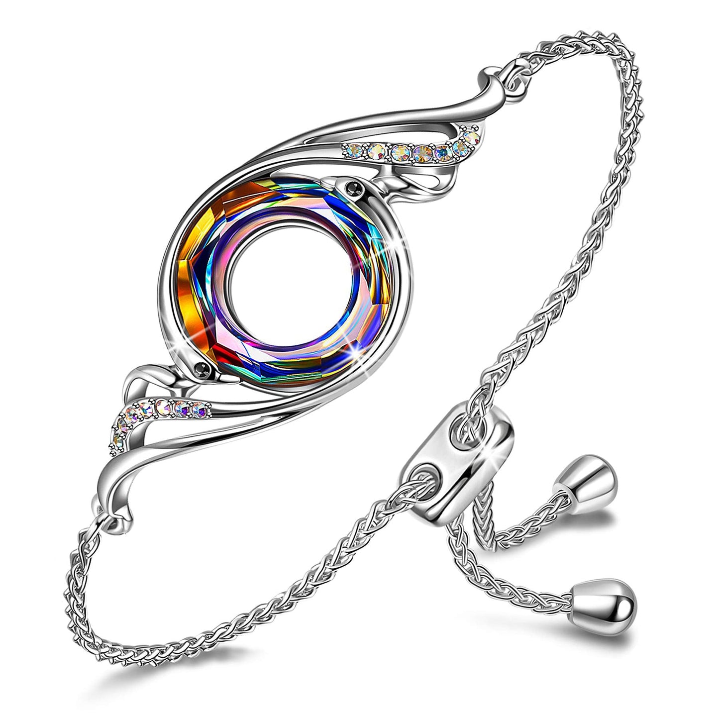 Kate Lynn Phoenix Bracelets Crystal Bracelet for Women Birthday Gifts for Women Christmas Gifts Lucky Bracelet Unique Jewelry for Wife Girlfriend Mom Grandma Daughter Best Friend
